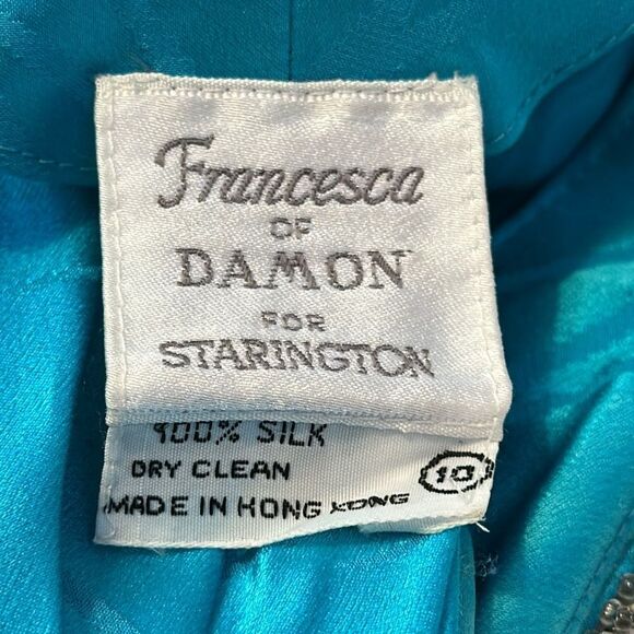 Vintage Francesca of Damon for starington women’s silk midi dress size 10 - Picture 10 of 12